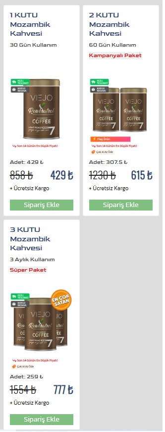 Viejo Mozambik Detoks Kahvesi Satış Sitesi